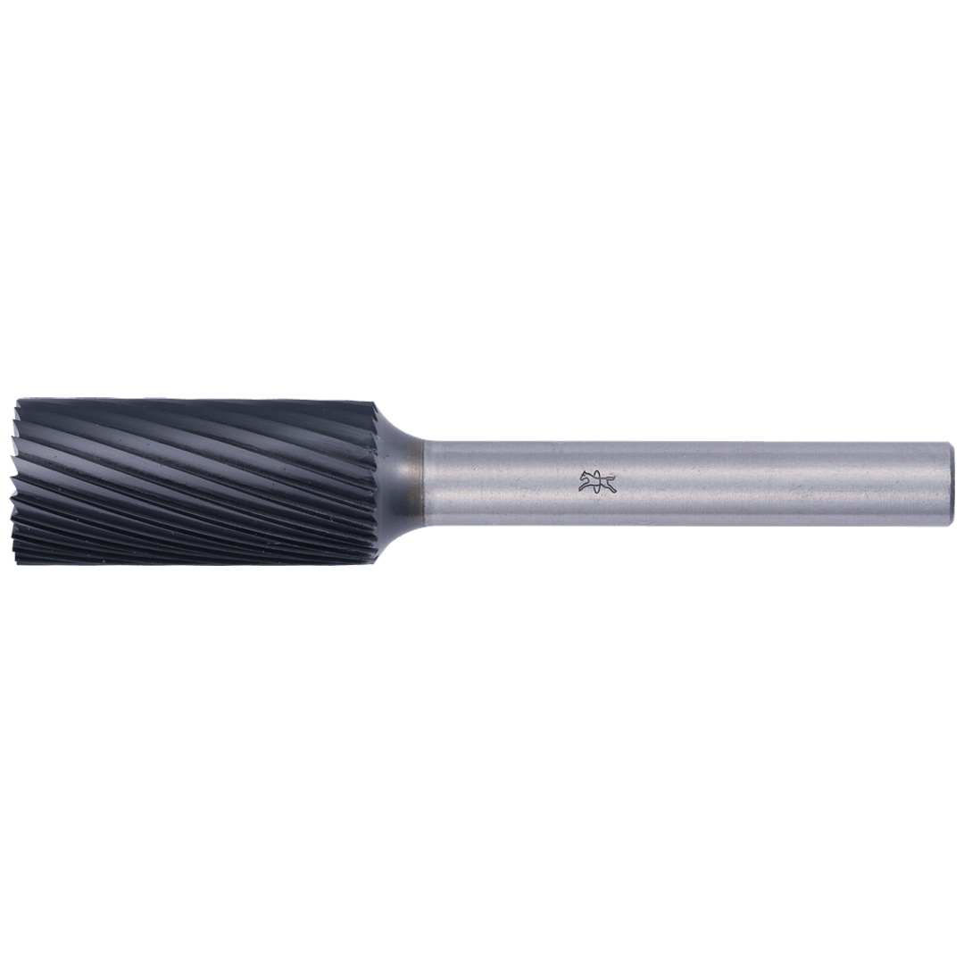 PFERD TOOLS Hartmetall Hochleistungsfrässtift Zylinder ZYAS stirnverzahnt Ø 12x25mm Schaft-Ø 6mm Z3 HICOAT beschichtet universal mittel