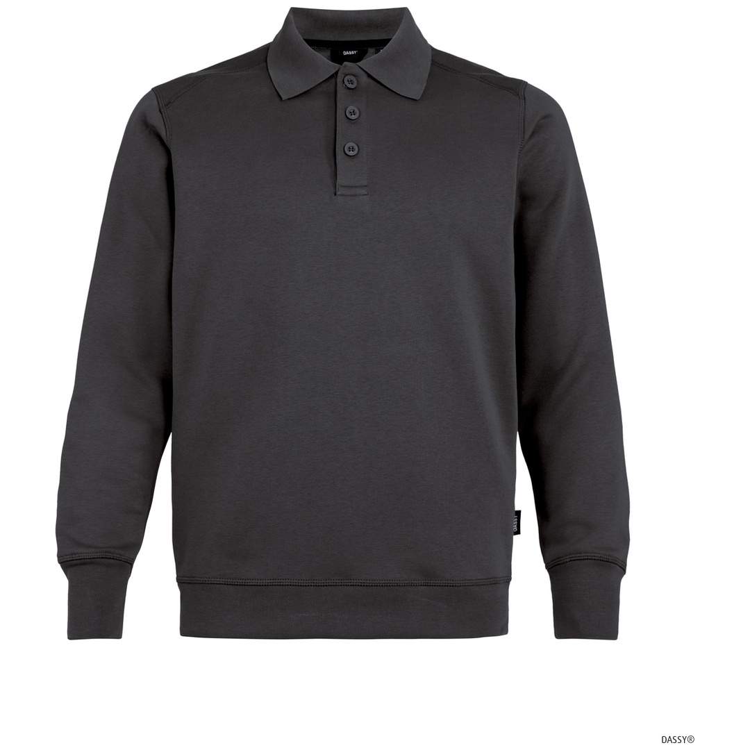 Dassy Poloshirt langarm LUCID 550002 COPESRE18 Gr. M anthrazitgrau
