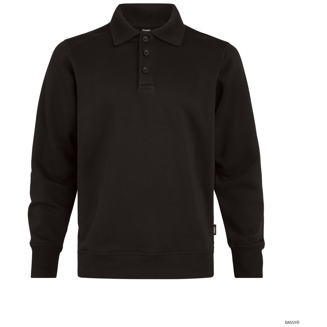 Dassy Poloshirt langarm LUCID 550002 COPESRE18 Gr. 4XL schwarz