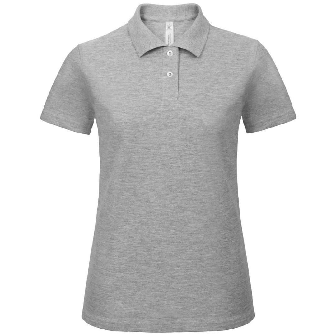 B&C Piqué Poloshirt Damen 01.ID10 Gr. XL heather grey