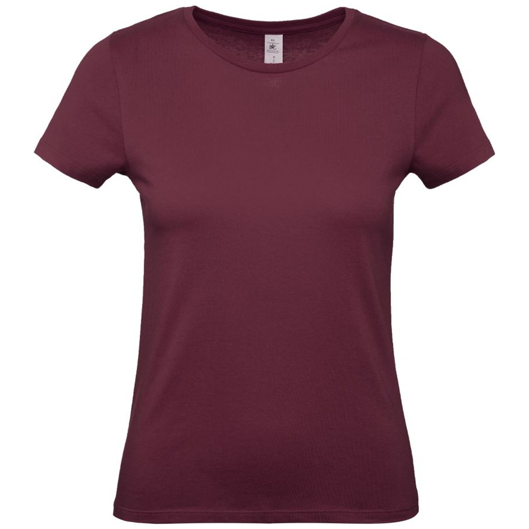 B&C T-Shirt Damen 01.002T Gr. S burgundy