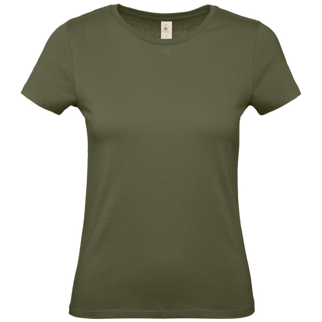 B&C T-Shirt Damen 01.002T Gr. XS urban khaki