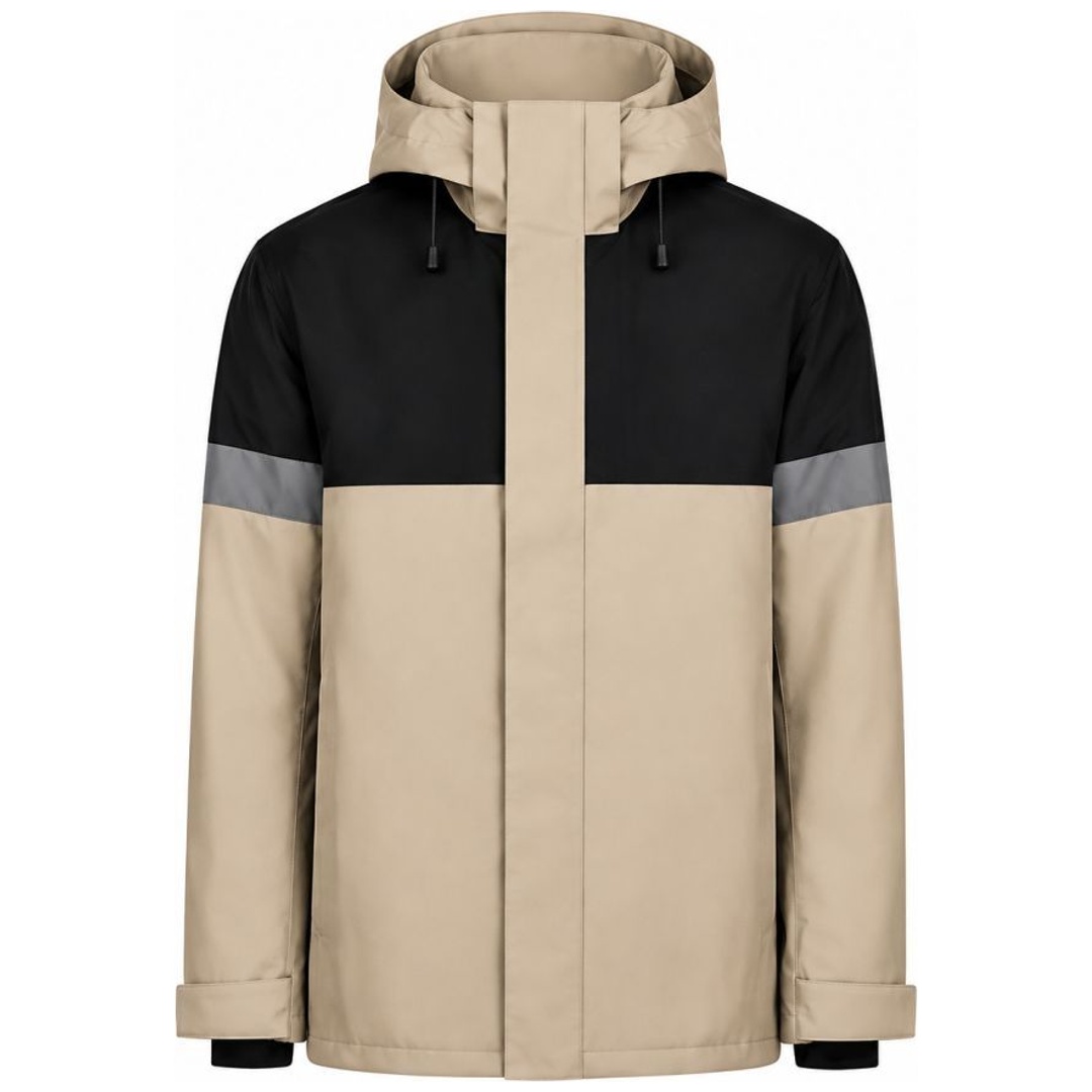 FHB Winterjacke ADRIAN 80236 wasserdicht Gr. 2XL beige/schwarz