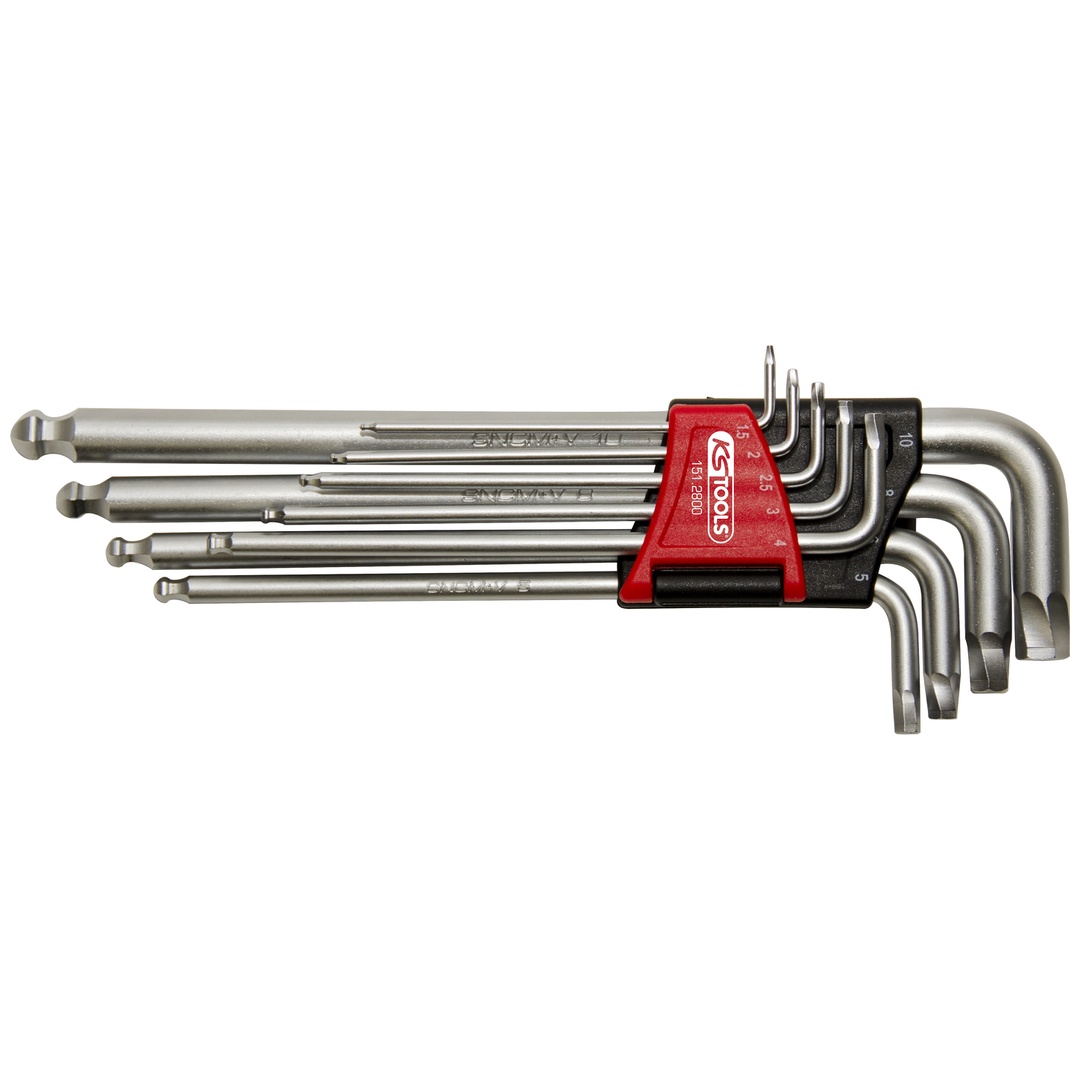 KS Tools 9-tlg. Set Sechskant-Steckschlüssel mit Kugelkopf + beschädigte Schrauben