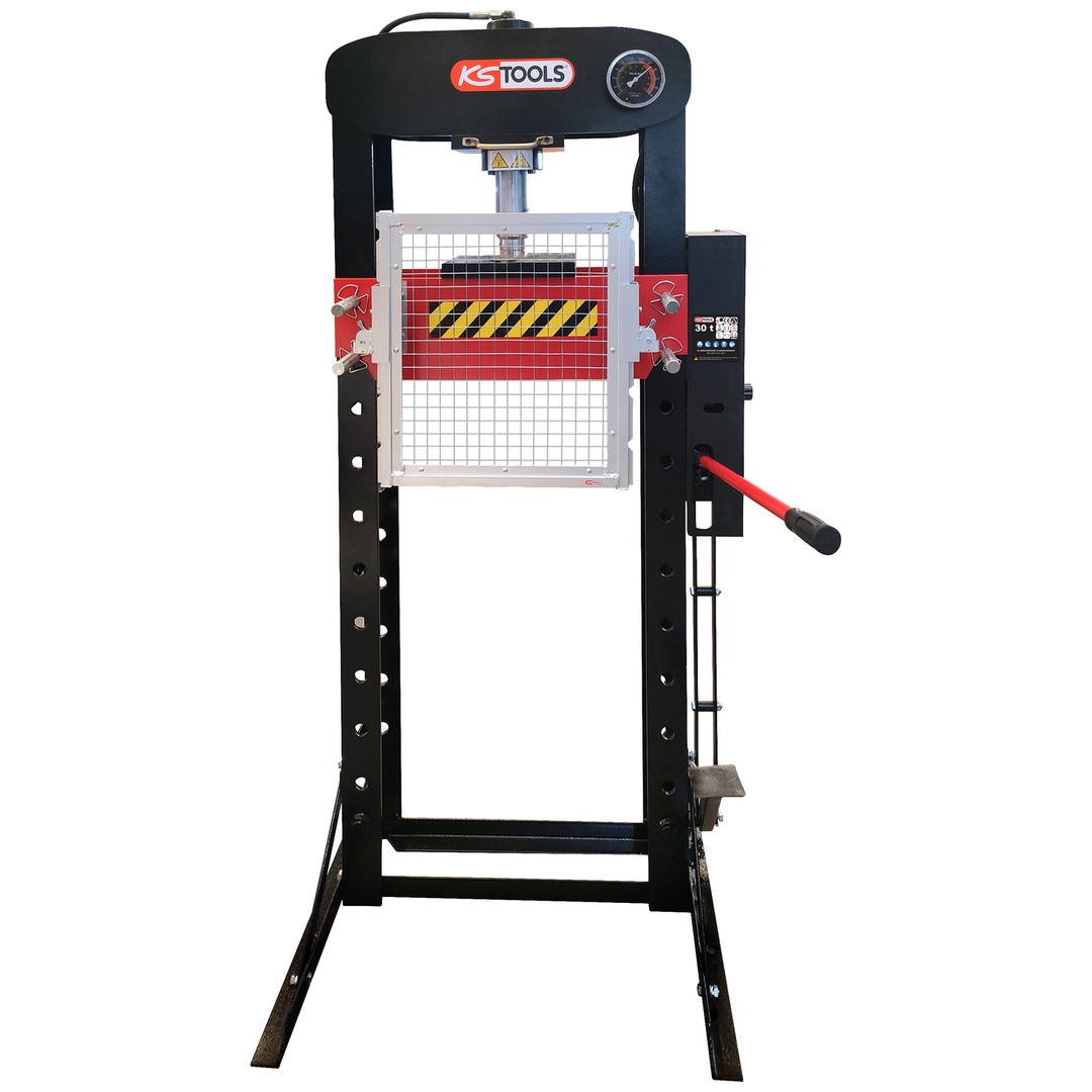 KS Tools Hydraulikpresse, 30 Tonnen, mit 2-stufiger Hydraulikpumpe