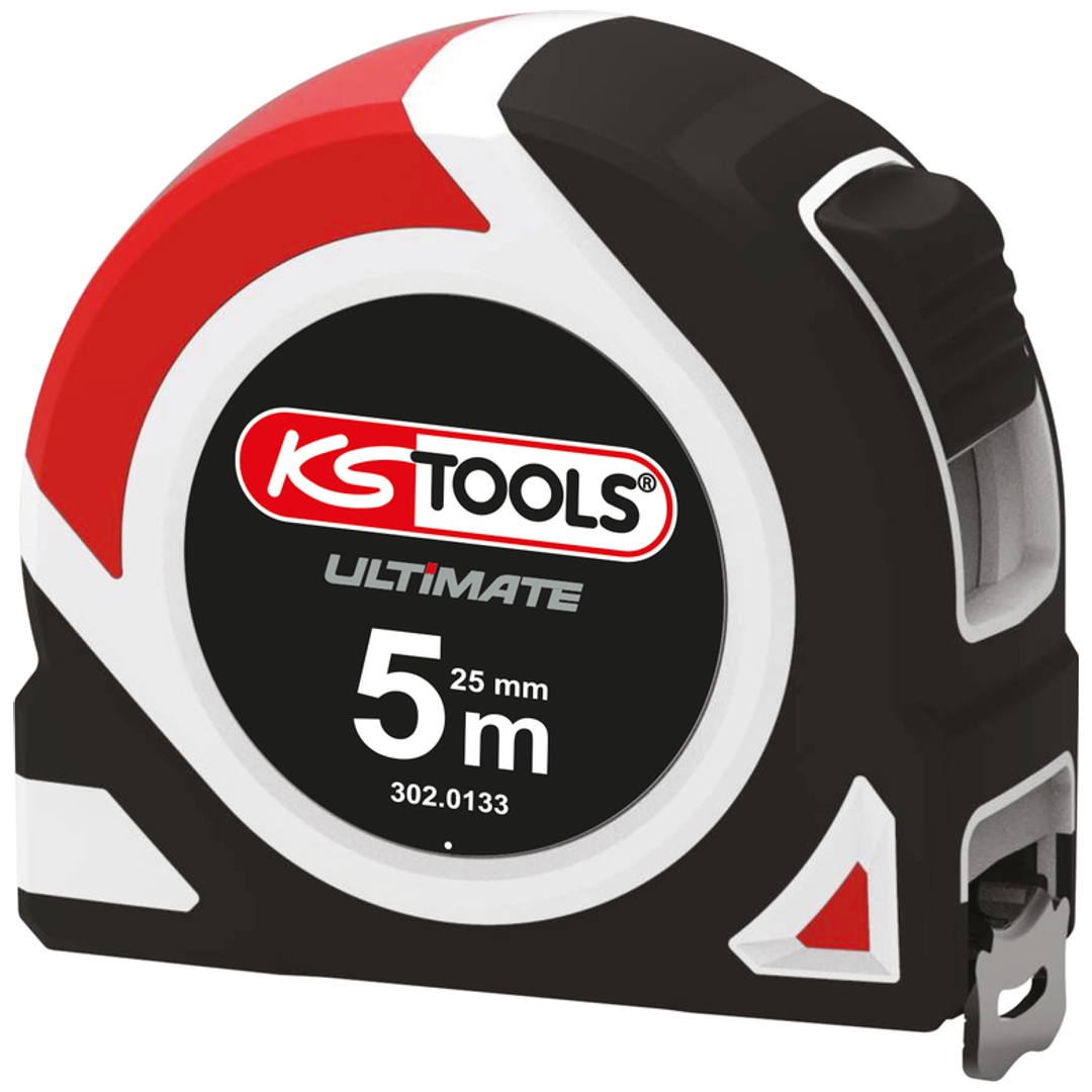 KS Tools ULTIMATE-Maßband aus zwei Materialien, 5 x 25 mm