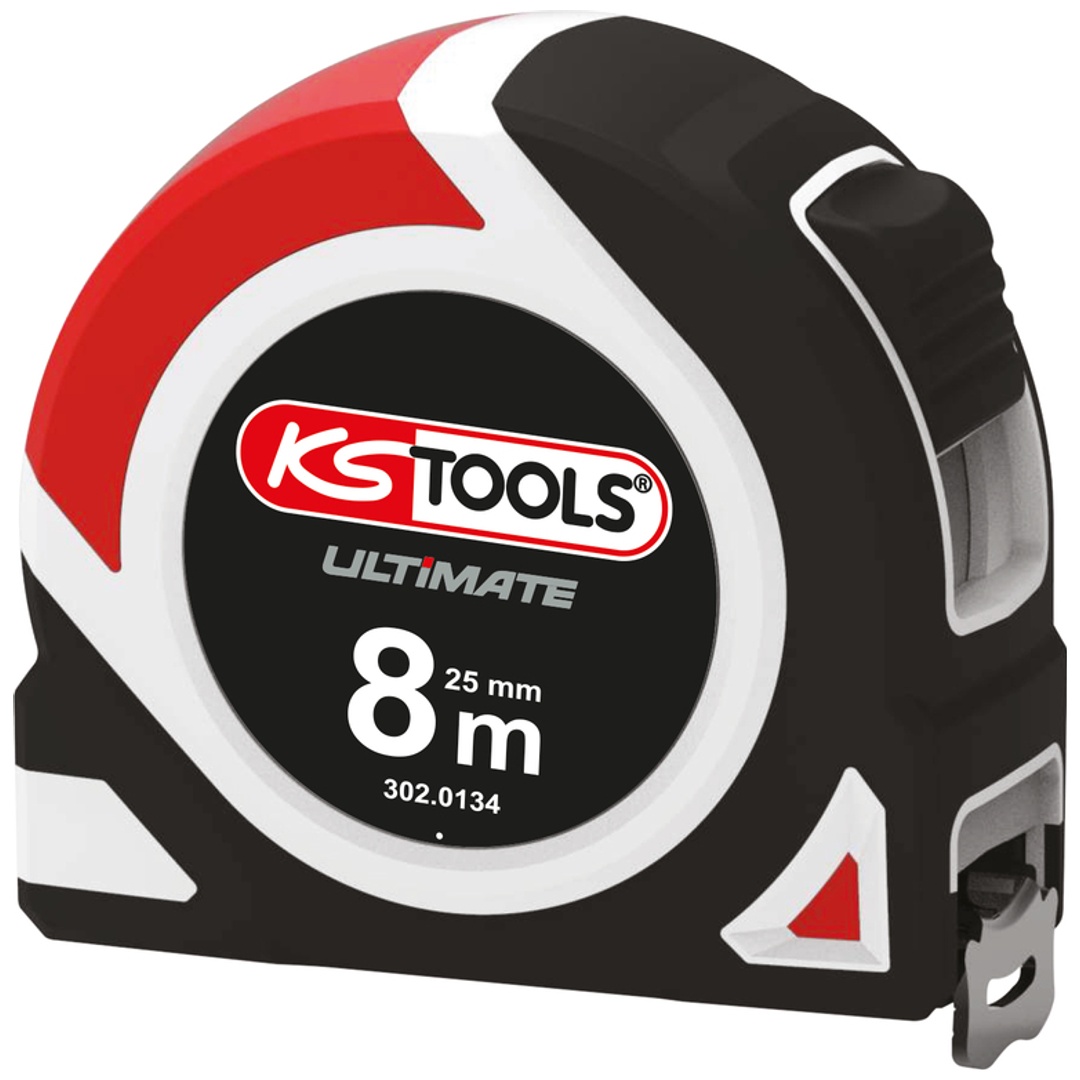 KS Tools ULTIMATE-Maßband aus zwei Materialien, 8 × 25 mm