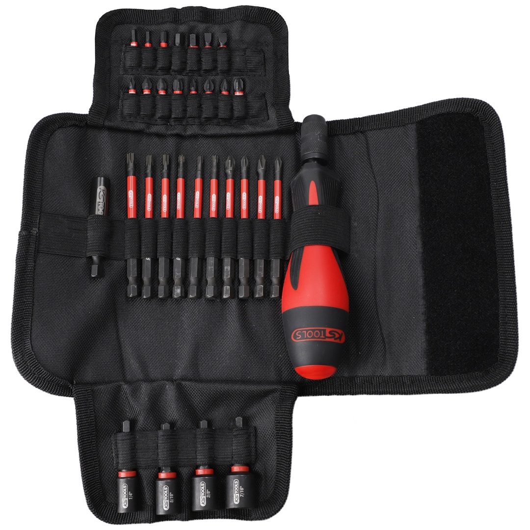 KS Tools 1/4-Zoll-Schlagschrauber-Bitsatz mit Bithalter, 31-tlg.
