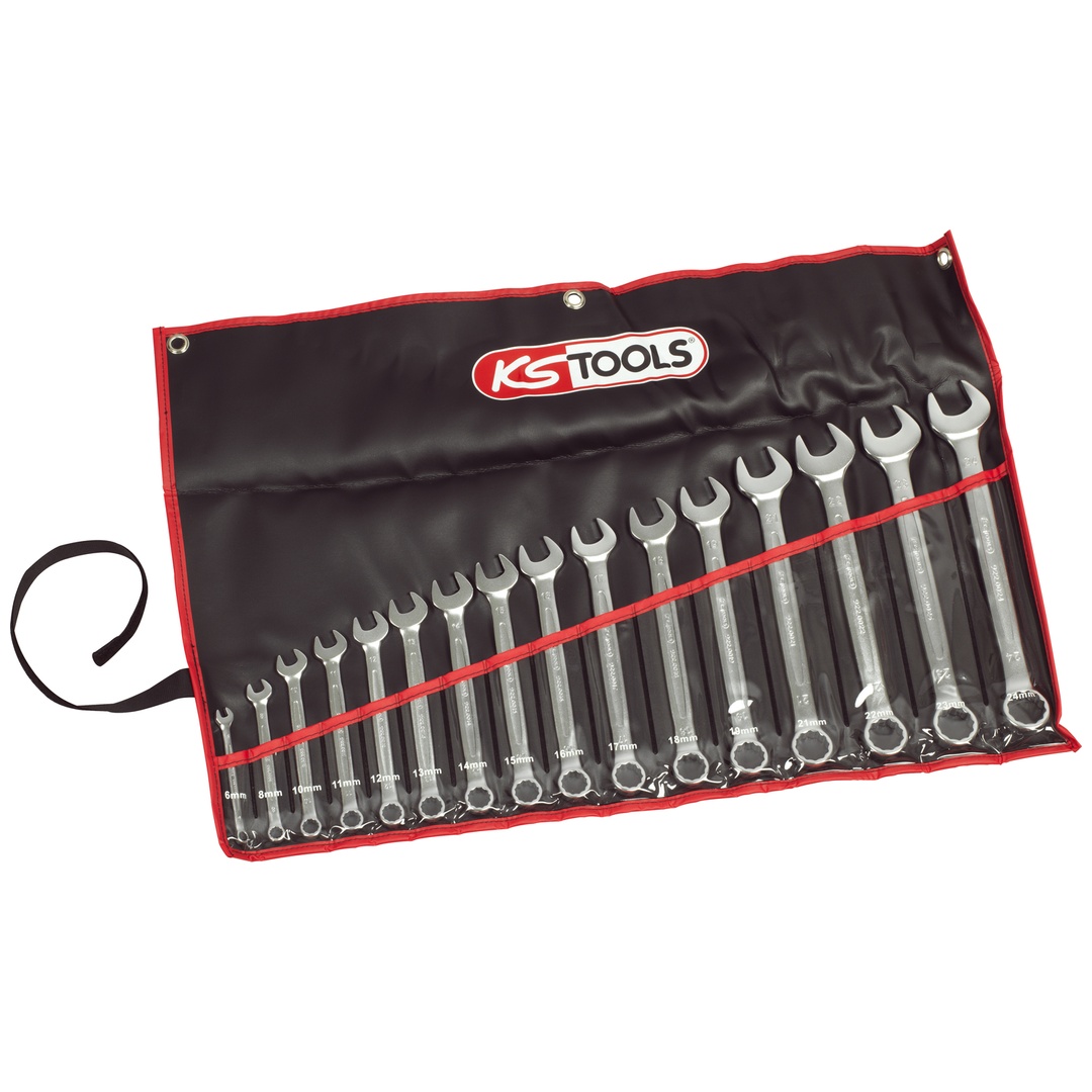 KS Tools Satz mit 21 metrischen Ring-Maulschlüsseln, 6 bis 28 mm