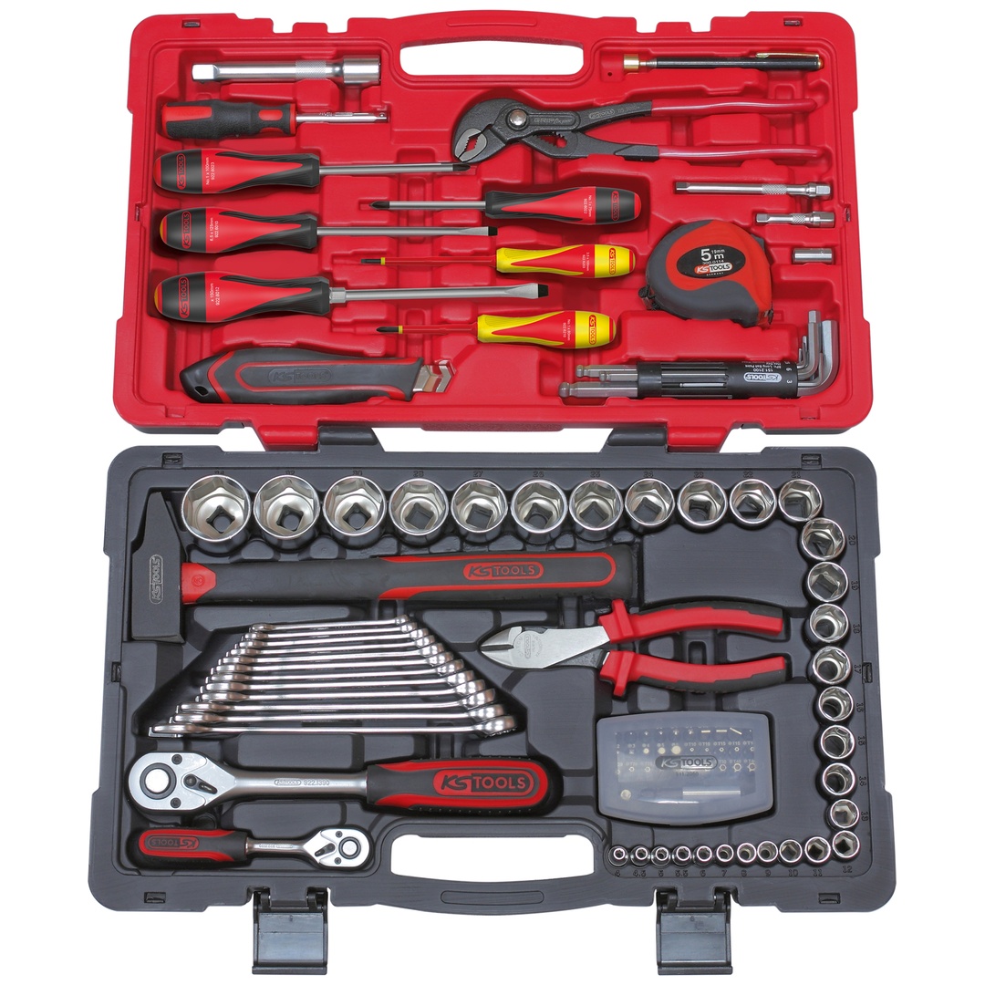 KS Tools ULTIMATE-Steckschlüssel- und Zubehörset 1/4 - 1/2, 101-tlg.