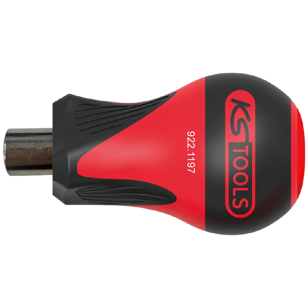 KS Tools ULTIMATE-Daumen-Schraubendreher mit Bitsaufnahme, 1/4, Länge 10 mm