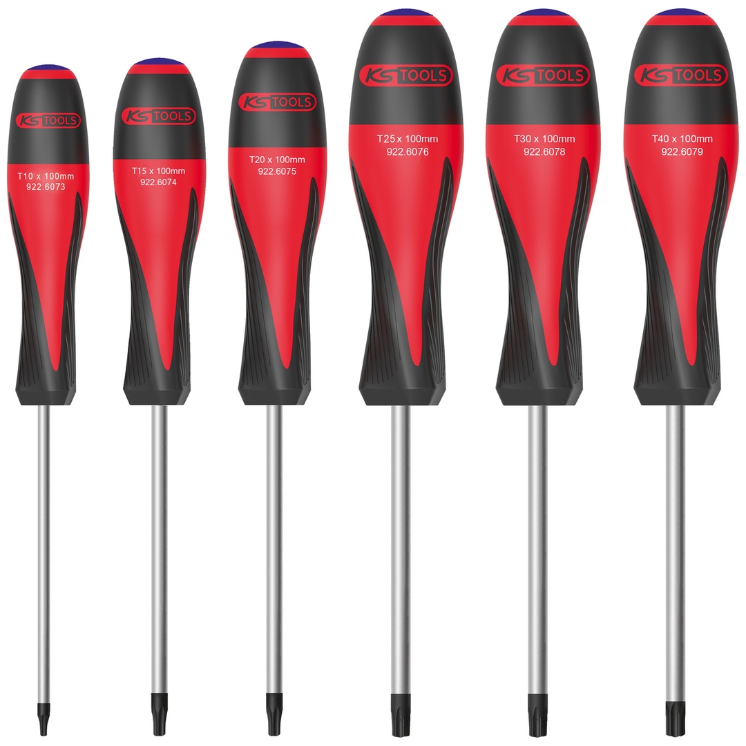 KS Tools 6-tlg. Set ULTIMATE Innensechrund-Schraubendreher mit Loch, TB10 bis TB40