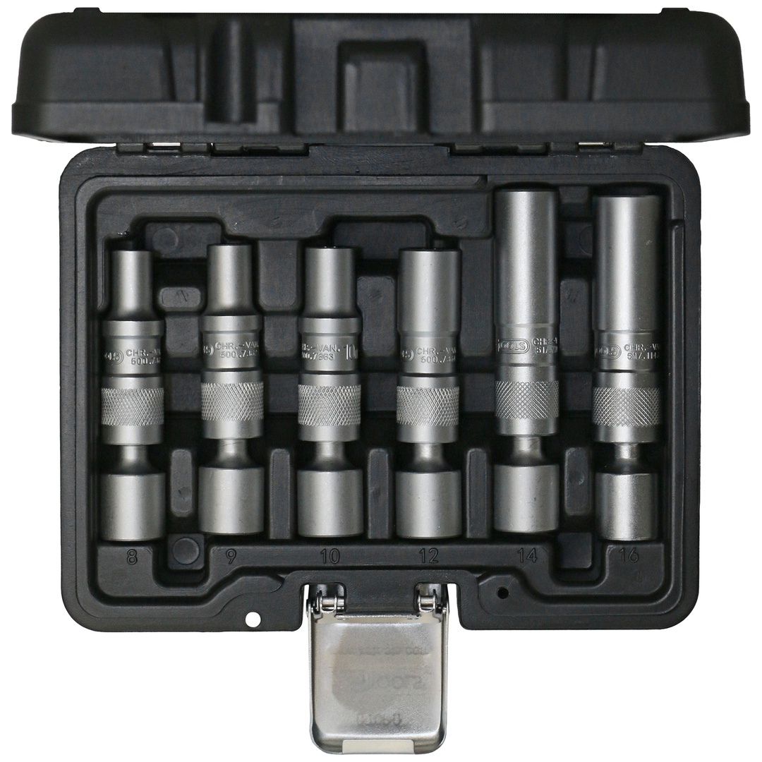 KS Tools 3/8 Glühkerzen und Zündkerzen-Stecknuss-Satz, magnetisch mit Gelenk, 6-tlg.