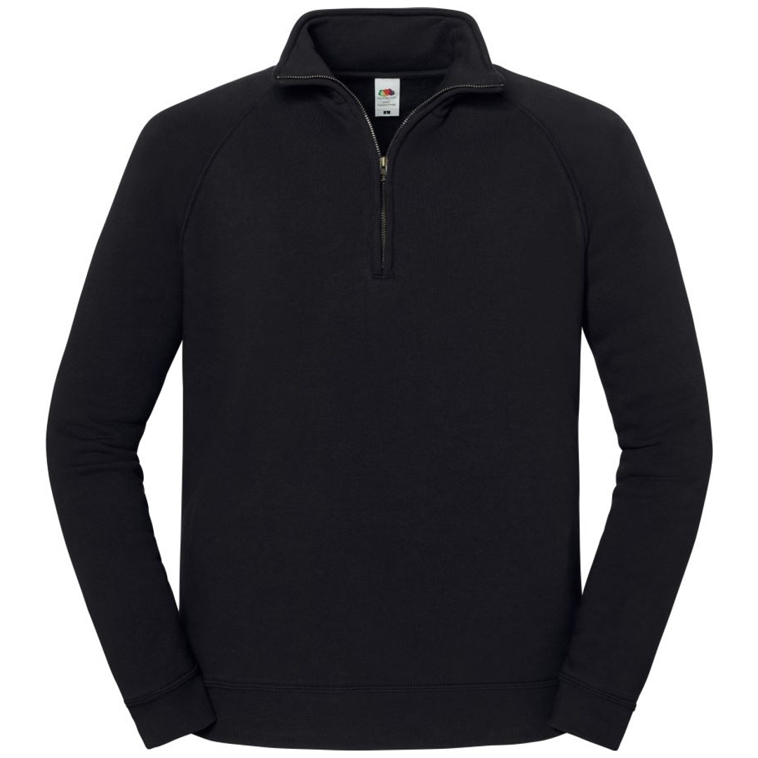 Fruit of the Loom Schwerer Sweater mit 1/4 Zip 16.2288 Gr. S black