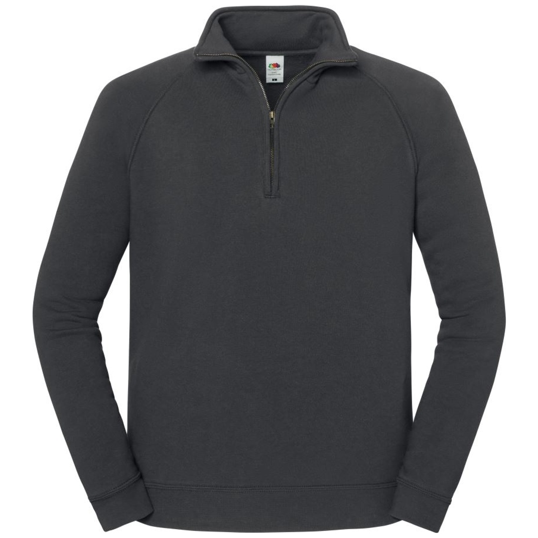 Fruit of the Loom Schwerer Sweater mit 1/4 Zip 16.2288 Gr. M light graphite