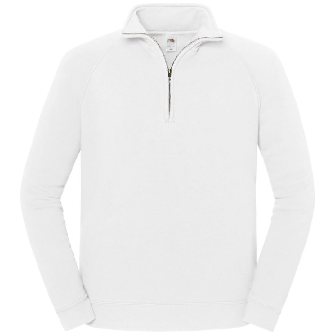 Fruit of the Loom Schwerer Sweater mit 1/4 Zip 16.2288 Gr. S white