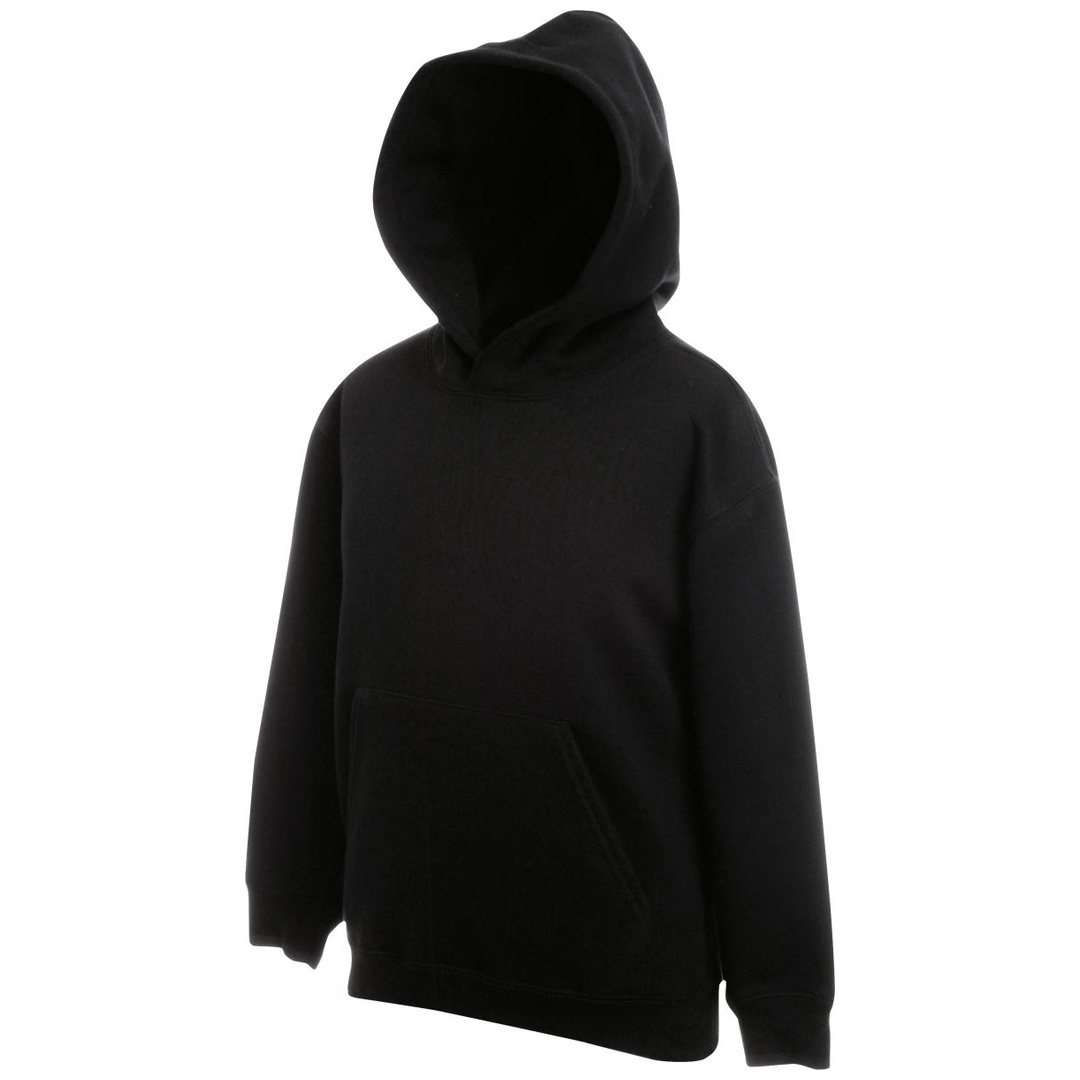 Fruit of the Loom Cotton Classics-16.2043 Kinder Kapuzen Sweater Gr. 152 black