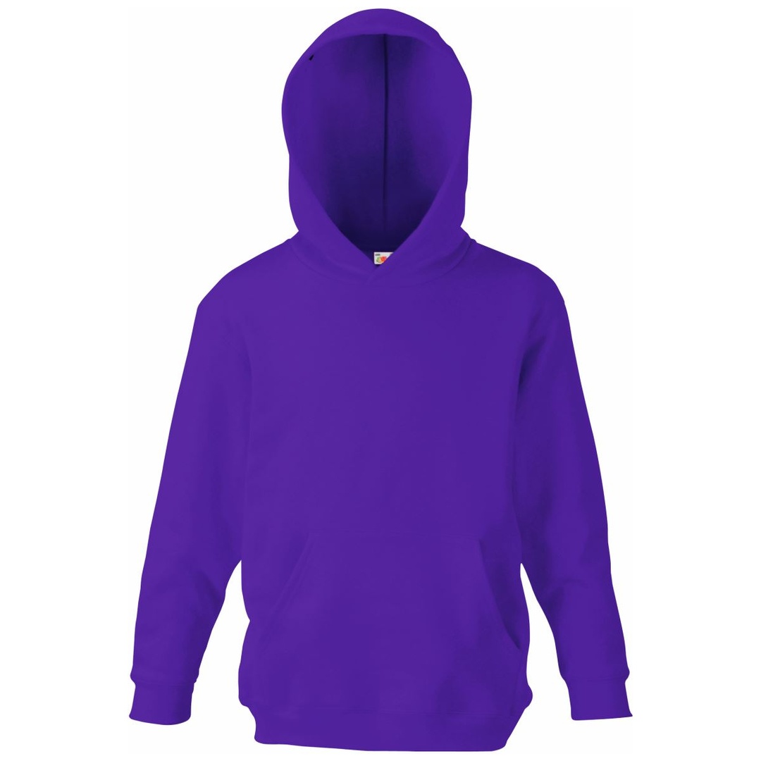 Fruit of the Loom Cotton Classics-16.2043 Kinder Kapuzen Sweater Gr. 152 purple