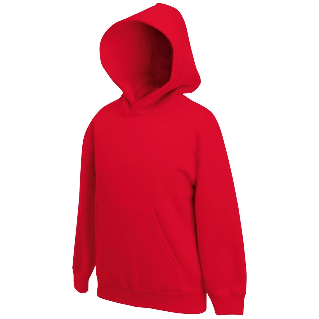 Fruit of the Loom Cotton Classics-16.2043 Kinder Kapuzen Sweater Gr. 152 red