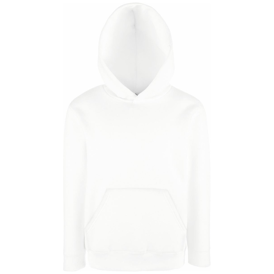 Fruit of the Loom Cotton Classics-16.2043 Kinder Kapuzen Sweater Gr. 128 white