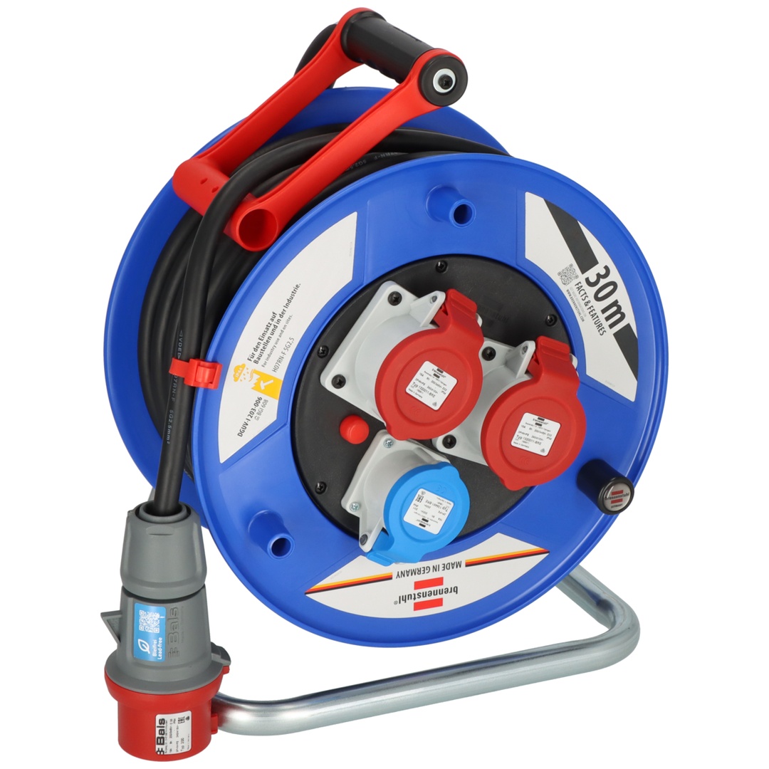 Brennenstuhl Garant CEE 3 IP44 Industrie/Baustellen-Kabeltrommel 30m H07RN-F 5G2,5