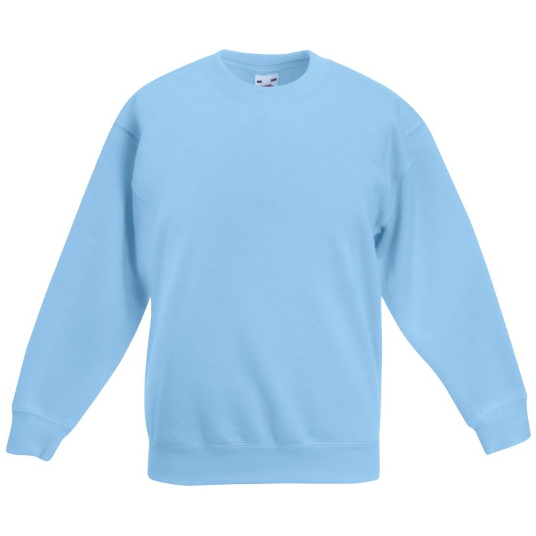 Fruit of the Loom Classic Kinder Sweater 16.2041 Gr. 128 sky blue