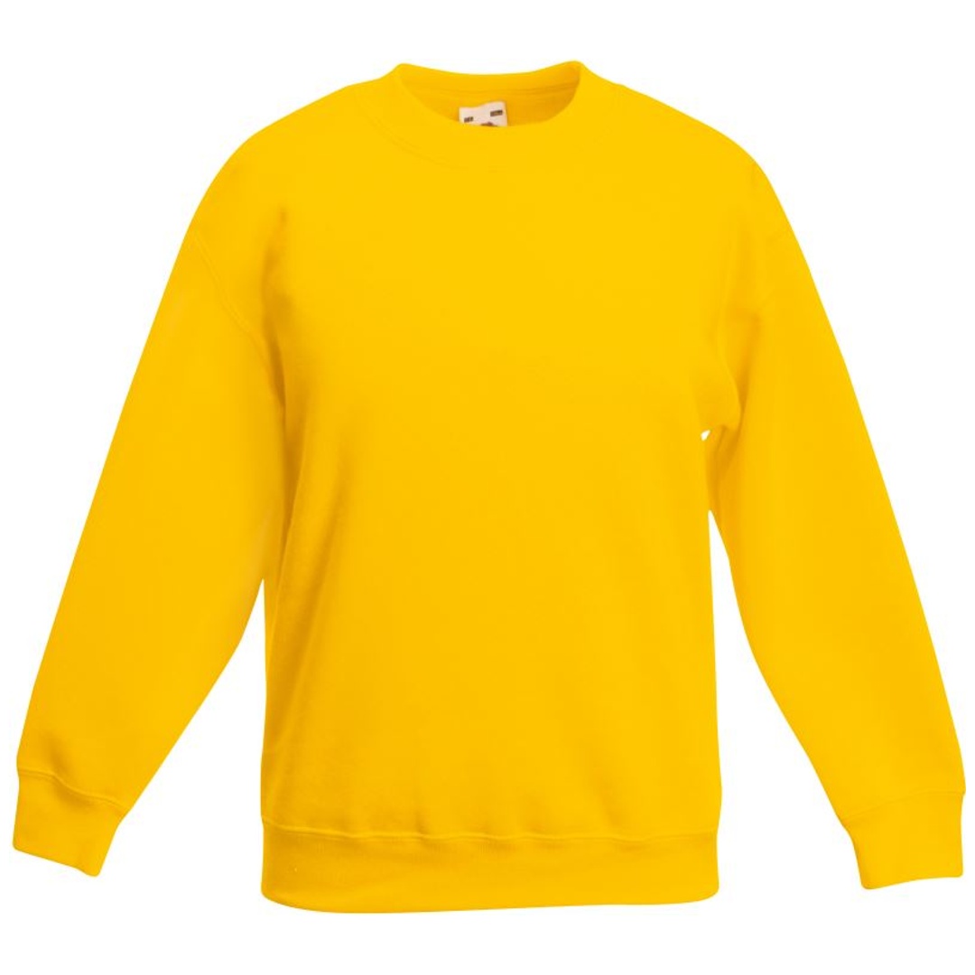 Fruit of the Loom Classic Kinder Sweater 16.2041 Gr. 104 sunflower