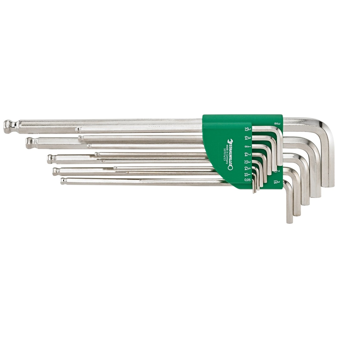 Stahlwille Kugelkopf-Winkelschraubendreher-Satz 10767a/13 Bereich 0,05-3/8 13 tlg.