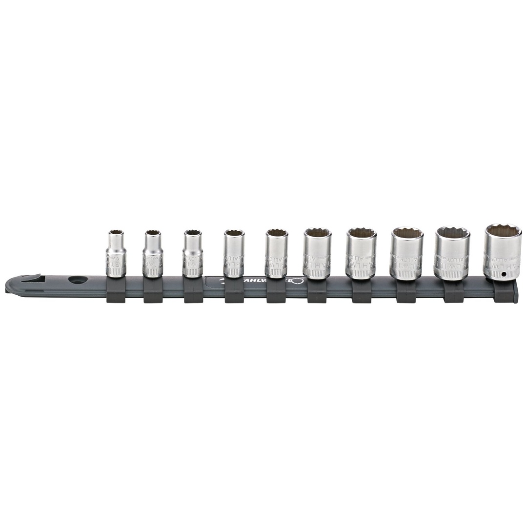 Stahlwille 1/4 Satz Steckschlüsseleinsätze auf Steckschlüsselleiste 5-14mm 10 tlg.