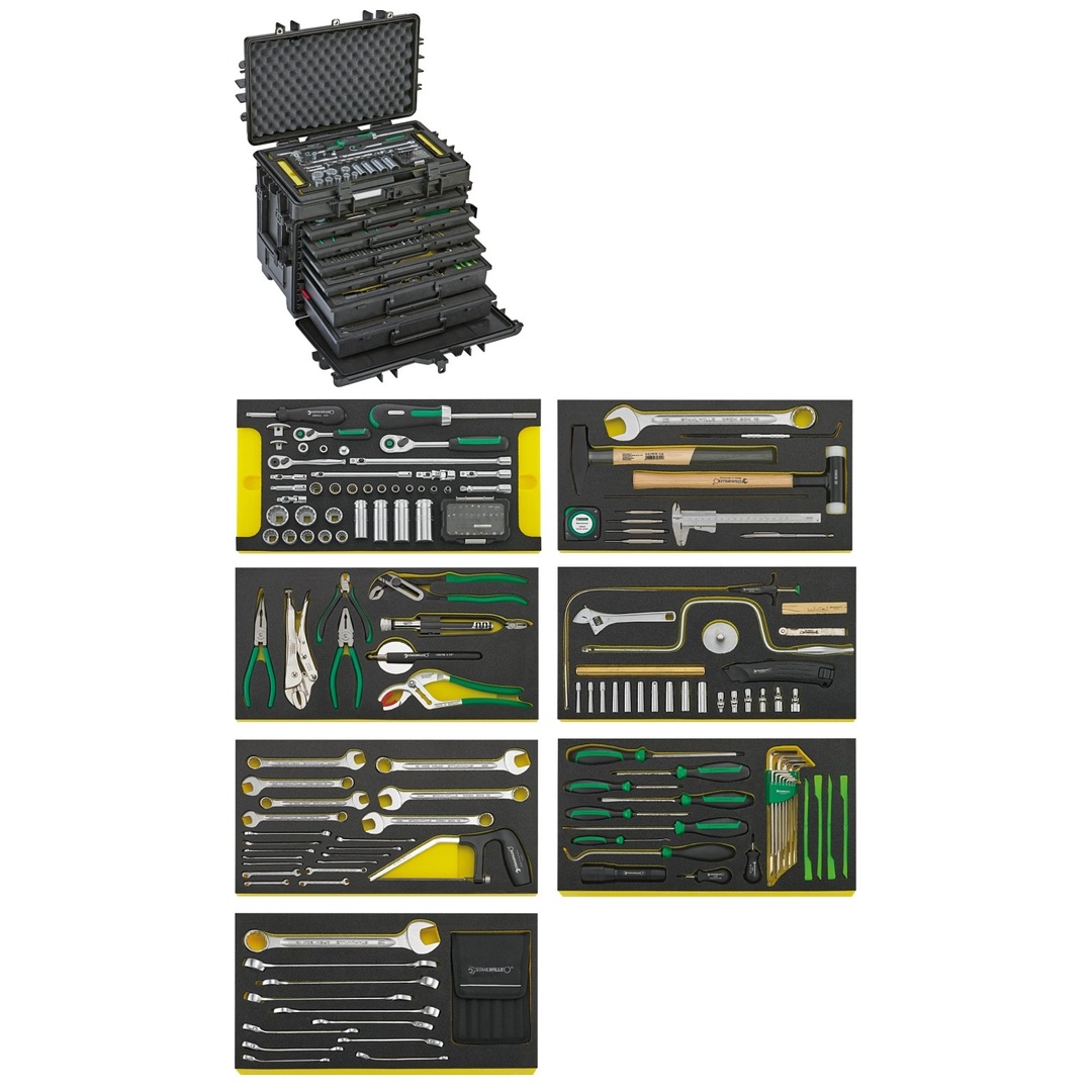 Stahlwille AOG-Kit für Flugzeuge (zöllig) im Werkzeug-Trolley 13224a WT/TS 381x581x455mm 179 tlg.