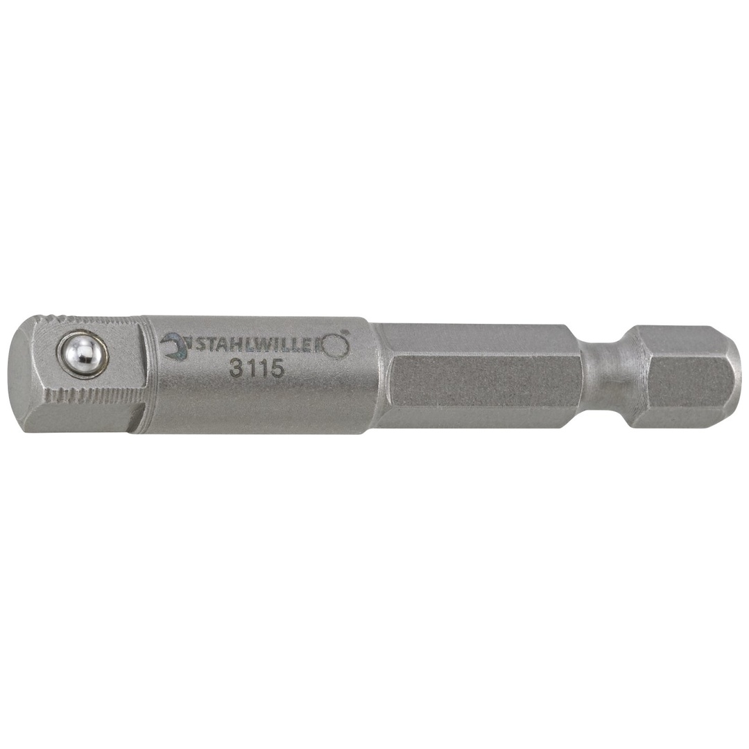 Stahlwille Bit-Verbindungsteil, handbetätigt 6kant 1/4 Außen-4kant 1/4 L.50mm