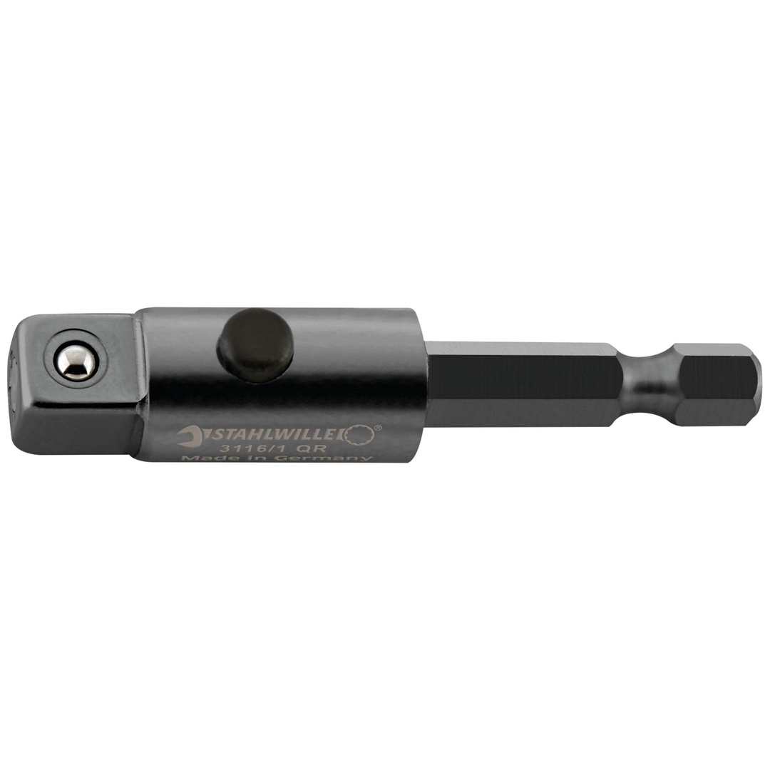 Stahlwille QR-Bit-Verbindungsteil, maschinenbetätigt 6kant 1/4 Außen-4kant 1/4 L.50mm