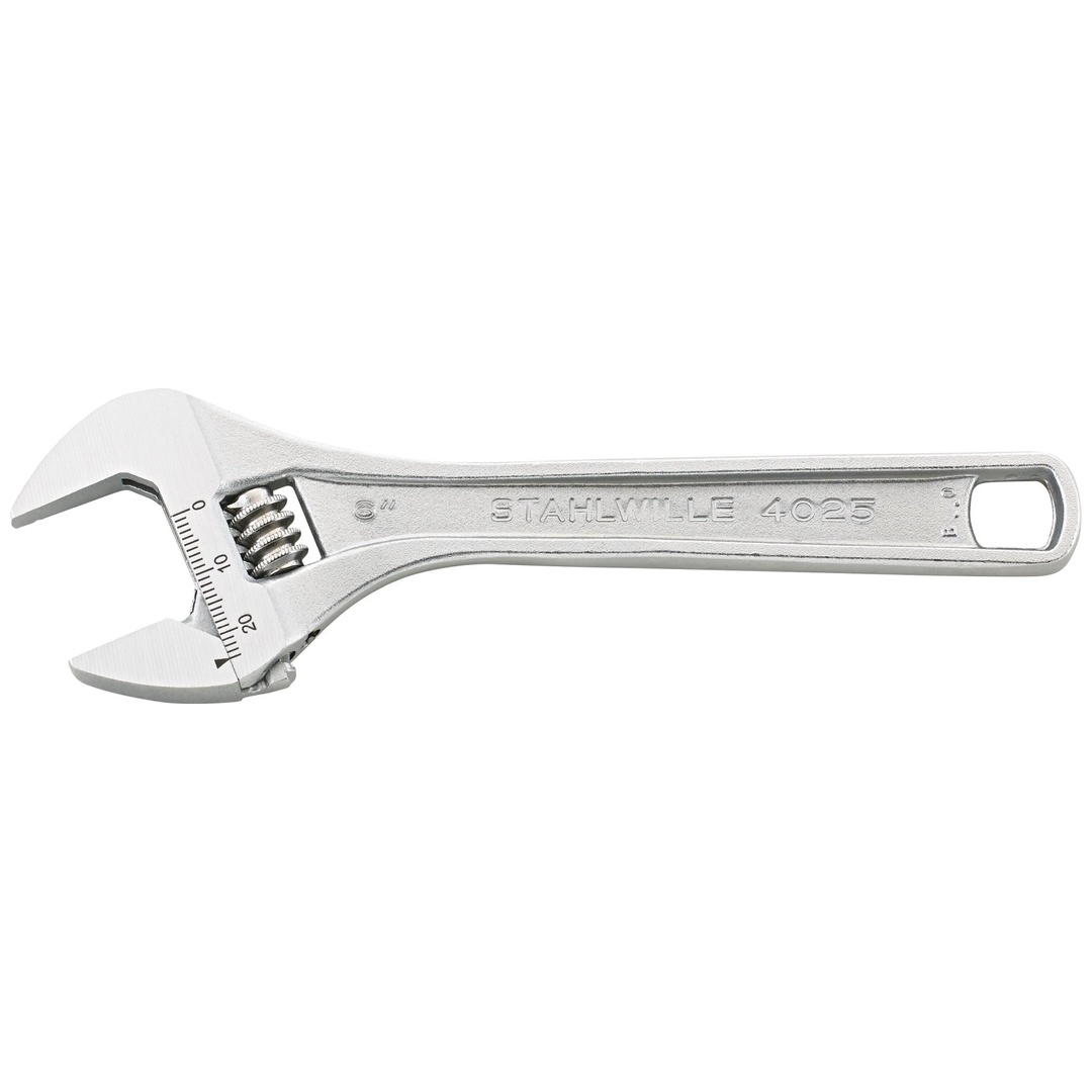 Stahlwille Einmaulschlüssel verstellbar max.SW 30mm L.207mm, verchromt