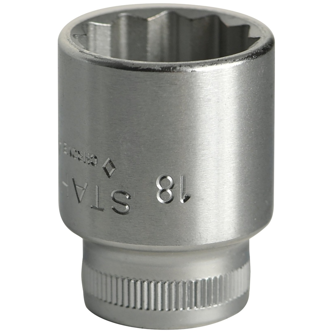 Stahlwille 3/8 Steckschlüsseleinsatz SW 18mm L.32mm, Abtriebsprofil Doppelsechskant AS-Drive