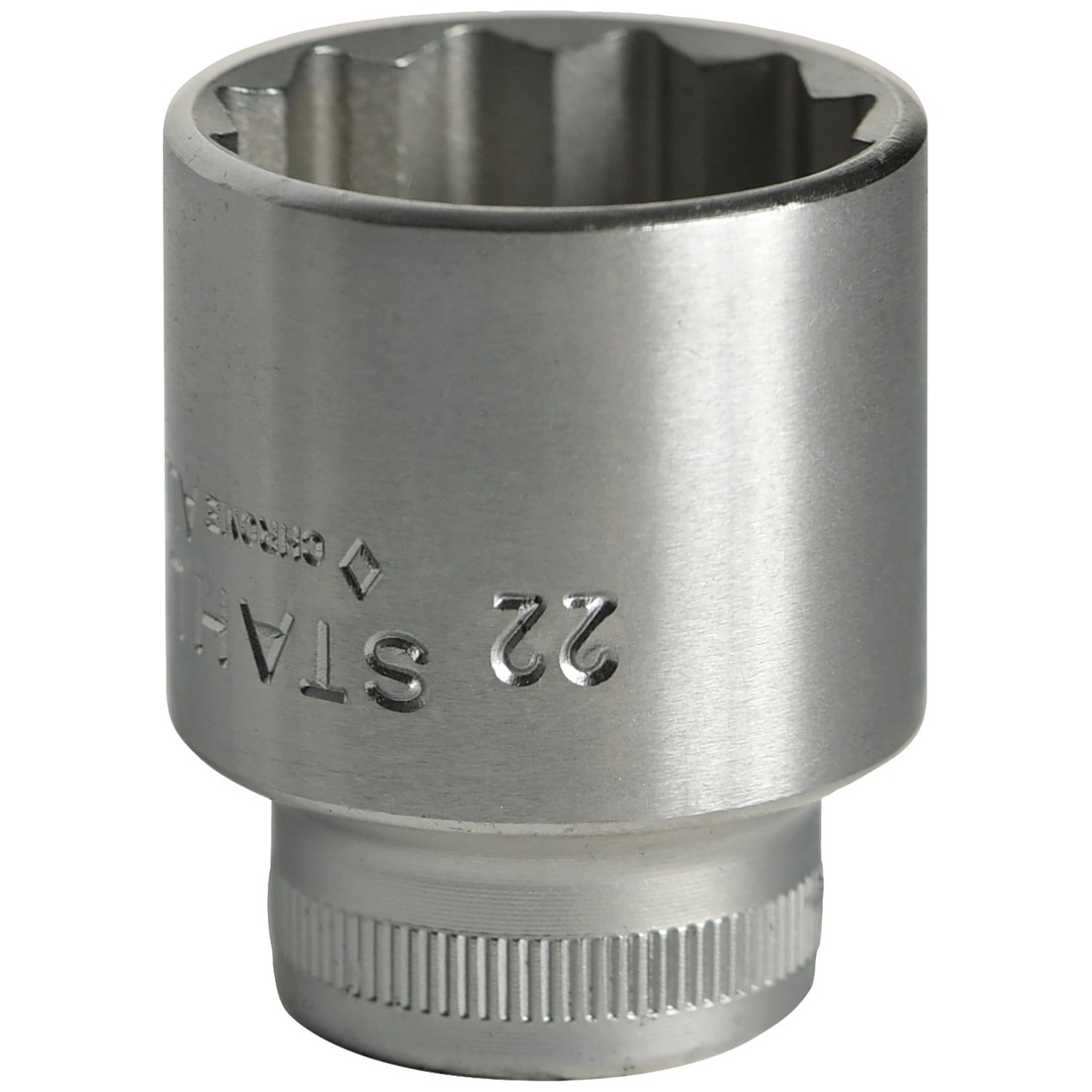 Stahlwille 3/8 Steckschlüsseleinsatz SW 22mm L.35mm, Abtriebsprofil Doppelsechskant AS-Drive