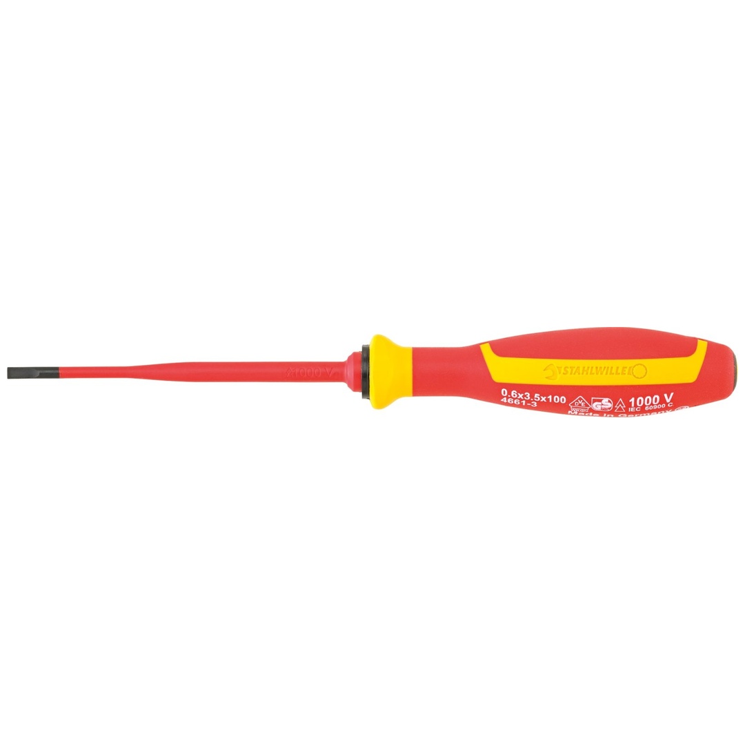 Stahlwille VDE-Schlitzschraubendreher DRALL+0,6mm x 3.5mm L.100mm