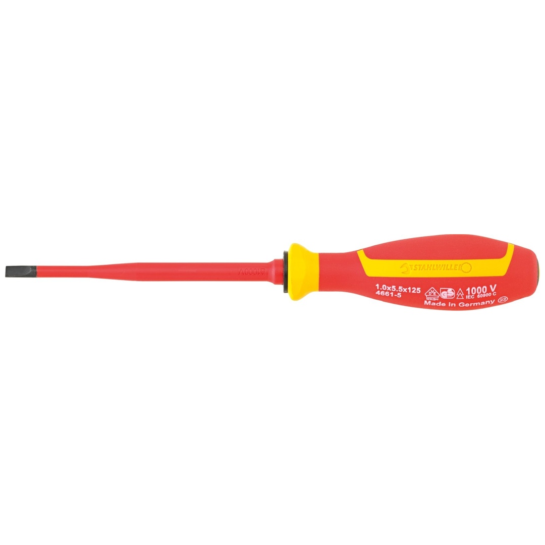 Stahlwille VDE-Schlitzschraubendreher DRALL+1,0mm x 5.5mm L.125mm