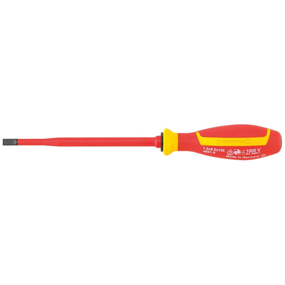 Stahlwille VDE-Schlitzschraubendreher DRALL+1,5mm x 6.5mm L.150mm