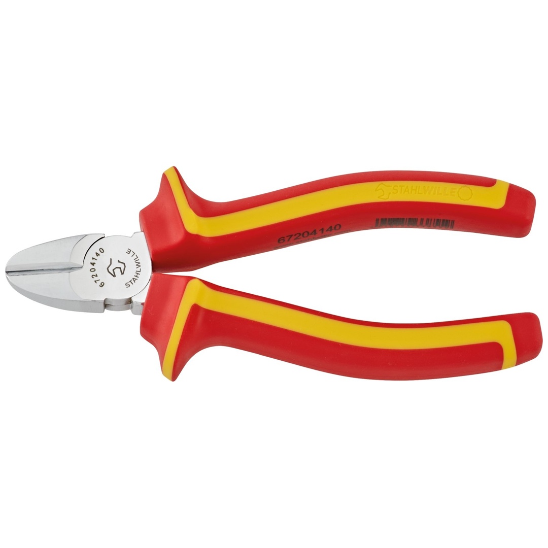 Stahlwille VDE-Seitenschneider L.140mm Kopf verchromt Griffe 2-Komponenten-Griffe