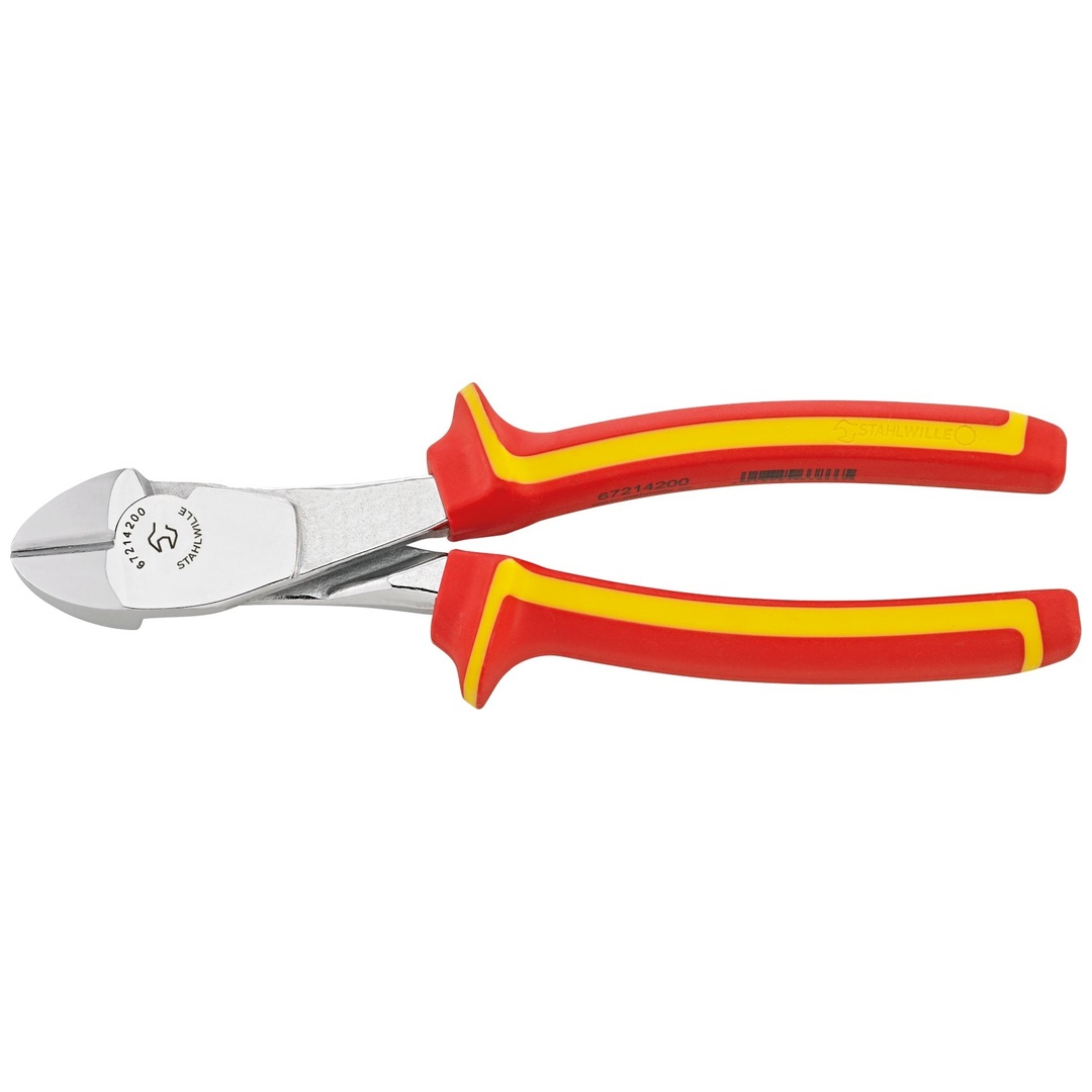 Stahlwille VDE-Kraft-Seitenschneider L.200mm Kopf verchromt Griffe 2-Komponenten-Griffe