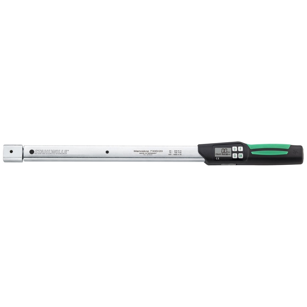 Stahlwille Elektromechanischer Drehmomentschlüssel MANOSKOP 730D 40-400N·m 14 x 18 mm L. 688mm