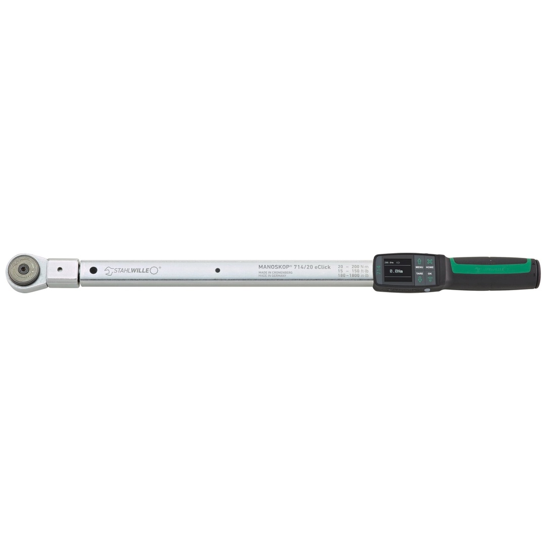 Stahlwille Elektromechanischer Drehmoment-/Drehwinkelschlüssel MANOSKOP 714R/20 eClick 20-200N·m 1/2 L. 594mm