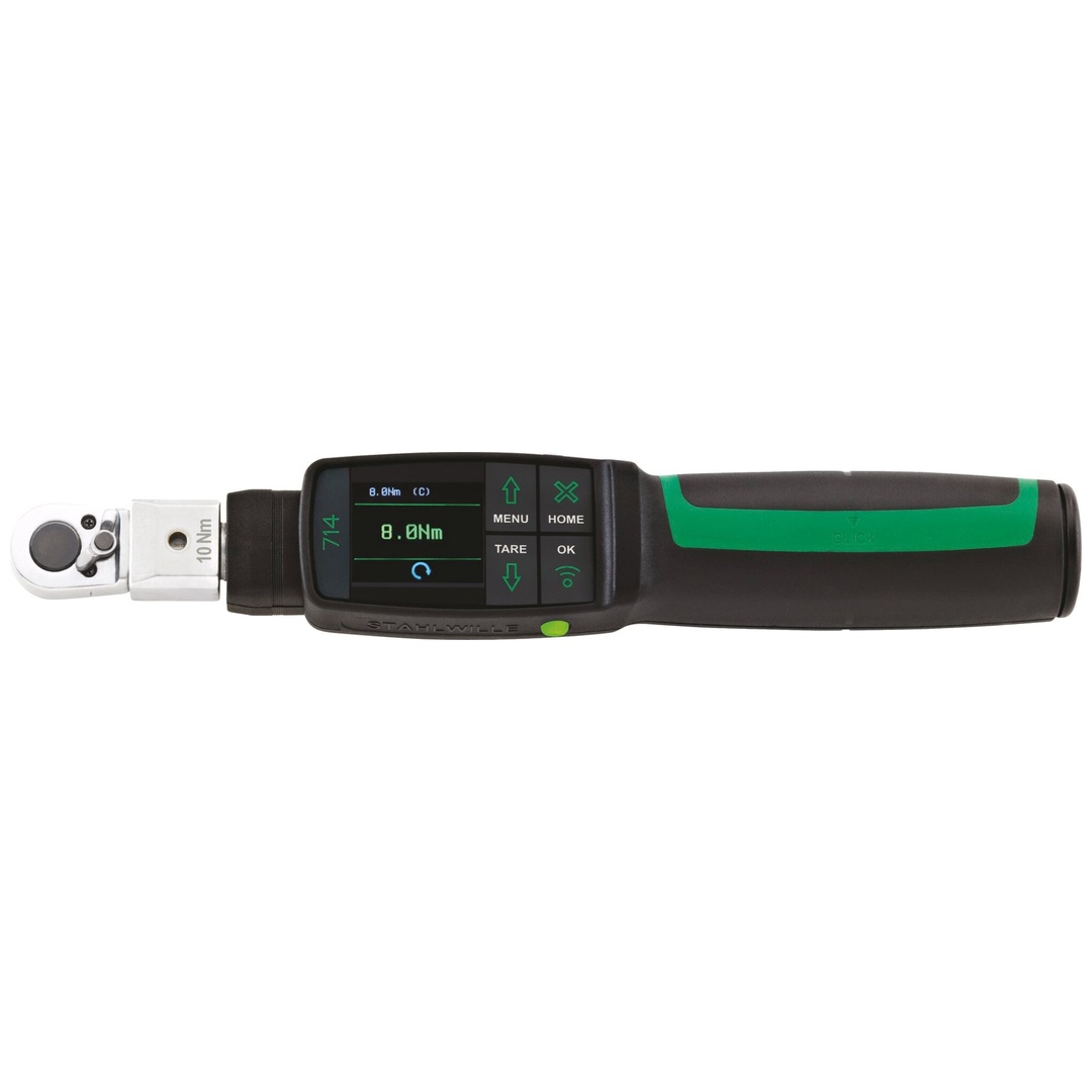 Stahlwille Elektromechanischer Drehmoment-/Drehwinkelschlüssel MANOSKOP 714R/1 eClick 1-10N·m 1/4 L. 269mm