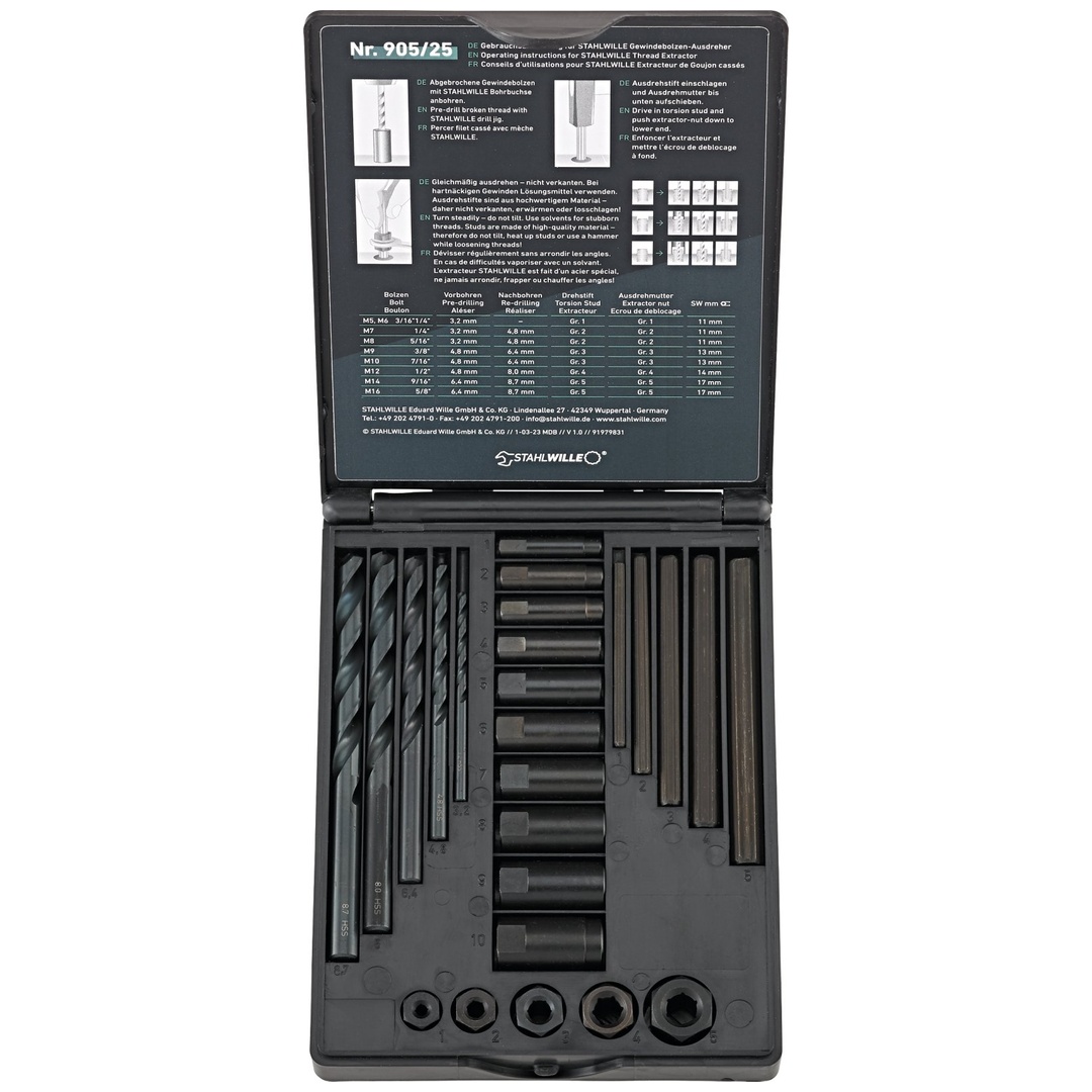 Stahlwille Gewindeausdreher-Satz M5-M16 25 tlg.