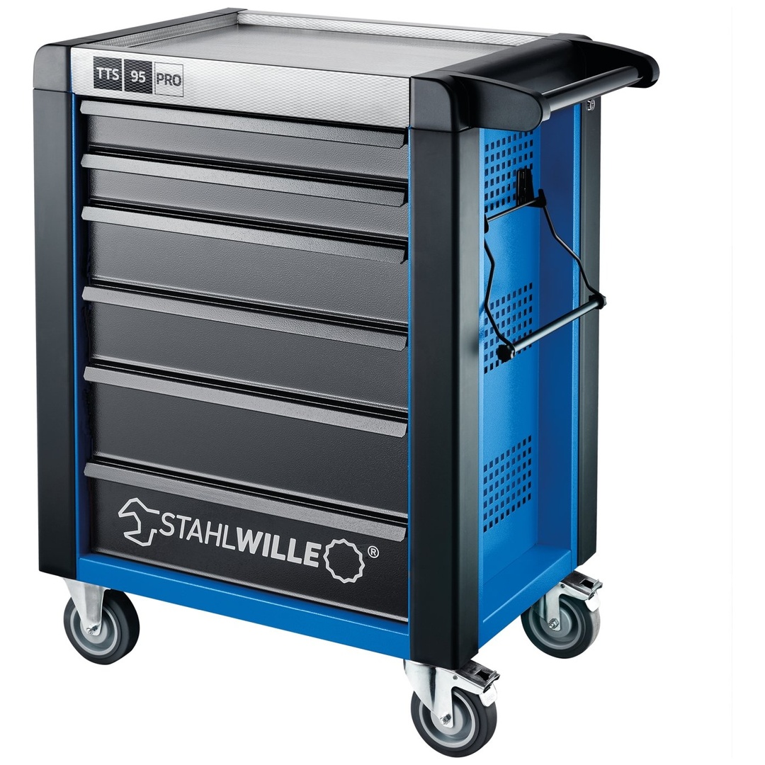Stahlwille Werkstattwagen 95/6 PRO 6 Schubl. 496 x 827 x 1020 mm blau, RAL 270 30 35; schwarz, RAL 9005
