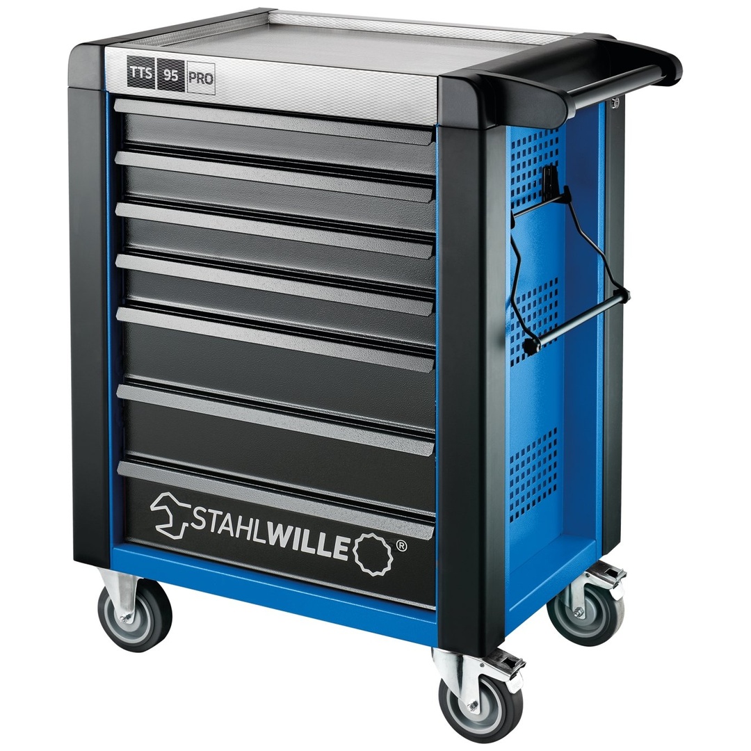 Stahlwille Werkstattwagen 95/7 PRO 7 Schubl. 496 x 827 x 1020 mm blau, RAL 270 30 35; schwarz, RAL 9005