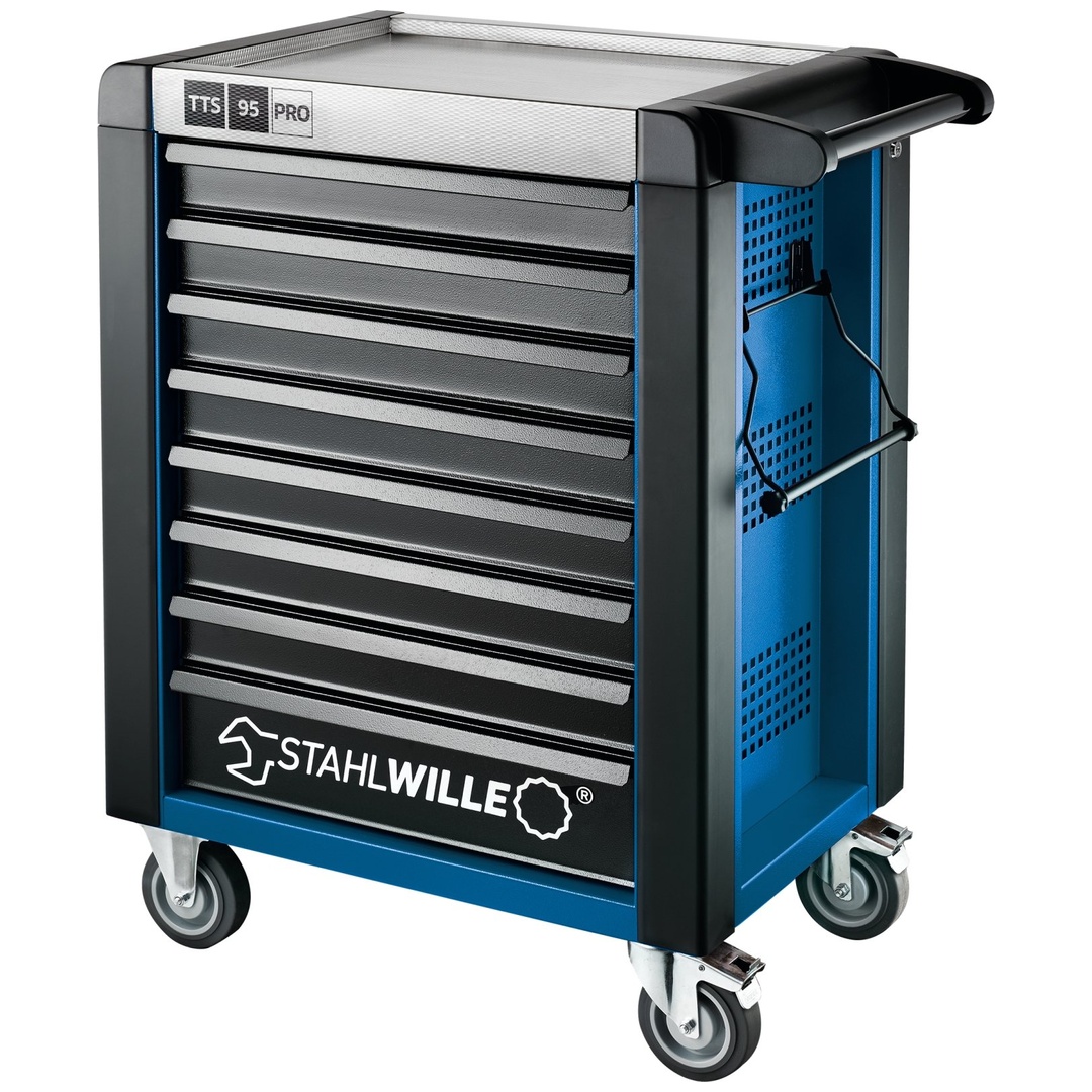 Stahlwille Werkstattwagen 95/8 PRO 8 Schubl. 496 x 827 x 1020 mm blau, RAL 270 30 35; schwarz, RAL 9005