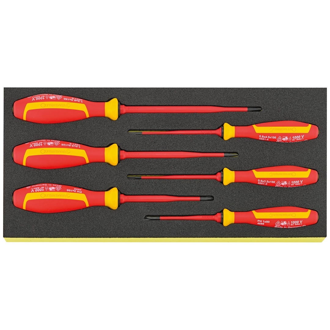 Stahlwille TCS-Sortiment VDE-Schraubendreher DRALL+DRALL+TCS 4661/4666/6 VDE 6 tlg.