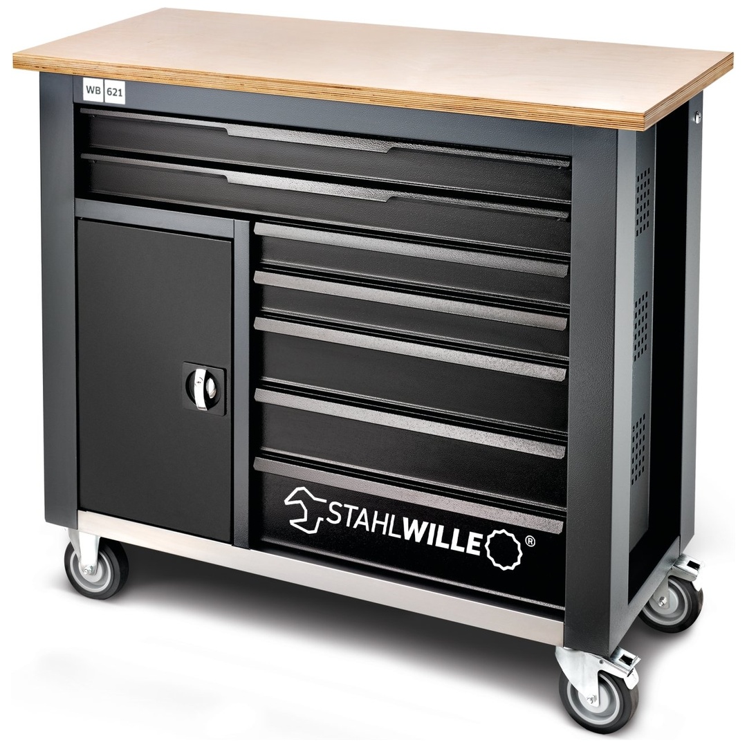 Stahlwille Mobile Werkbank WB 621 7 Schubl. anthrazit, RAL 7016; schwarz, RAL 9005 L.500mm x B.1150mm x H.1045mm