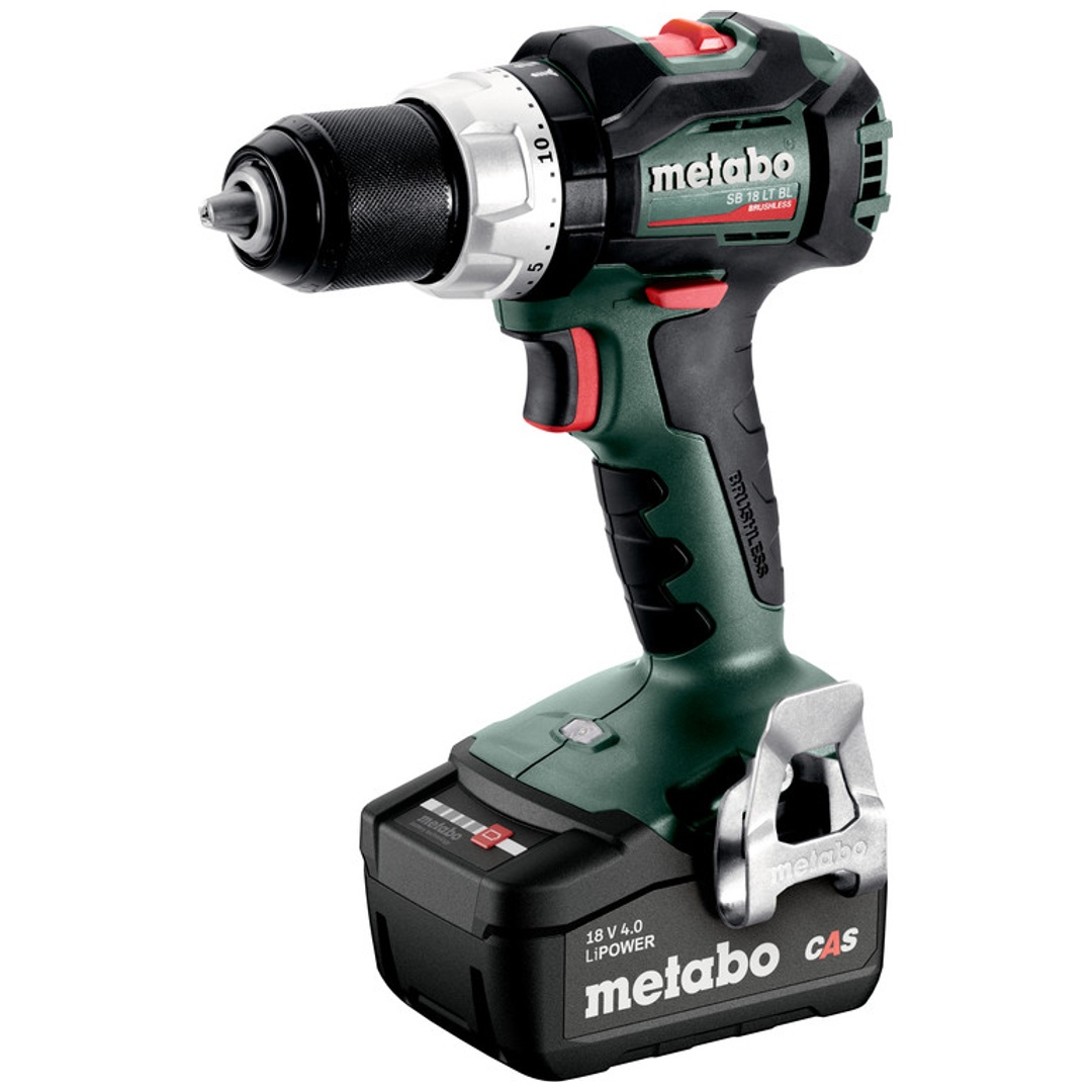 Metabo Akku-Schlagbohrschrauber SB 18 LT BL, incl. 2x Akku LiPower 4 Ah, Ladegerät, Zubehör, metaBOX